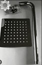 Ducha Cuadrada Mercury 6   Cromada Acero Inox Con Extension - Miniatura 2