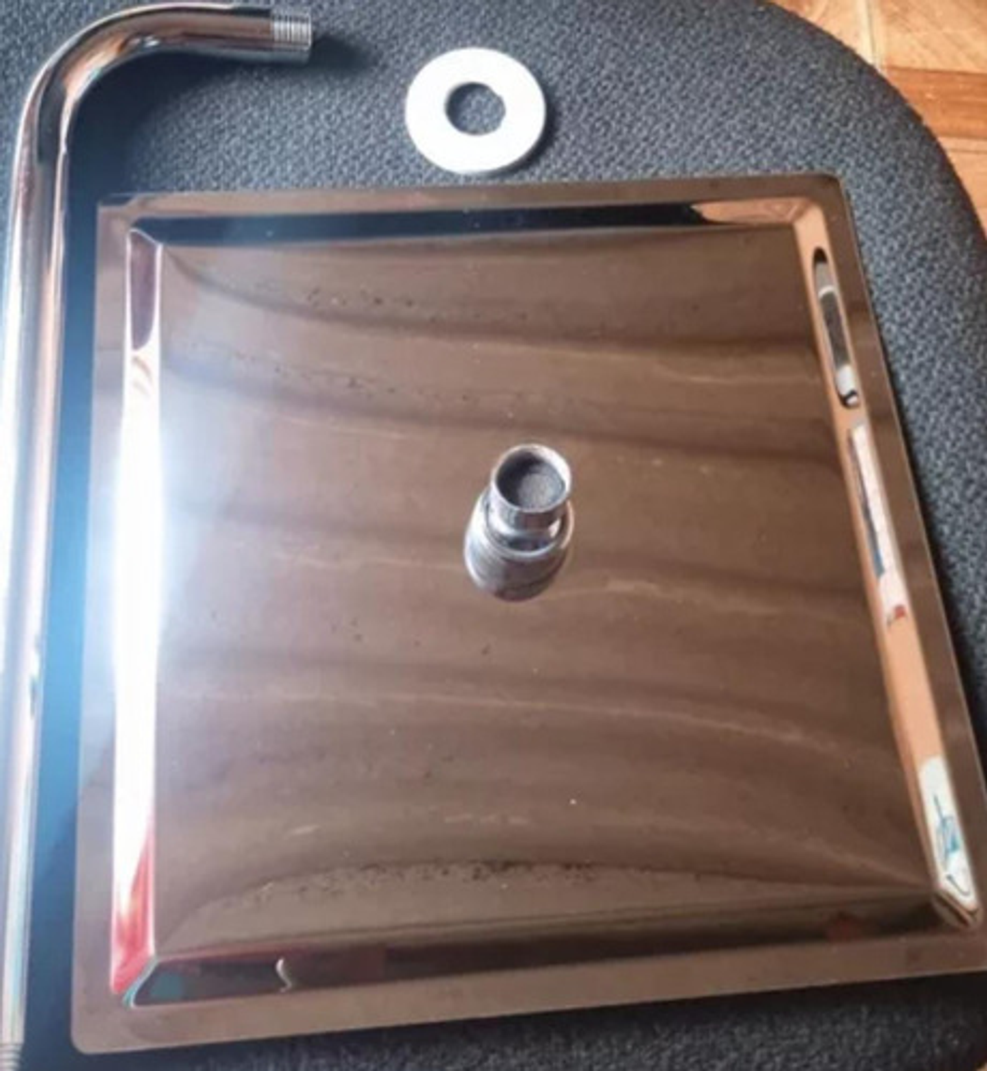 Ducha Cuadrada Mercury 6   Cromada Acero Inox Con Extension 3