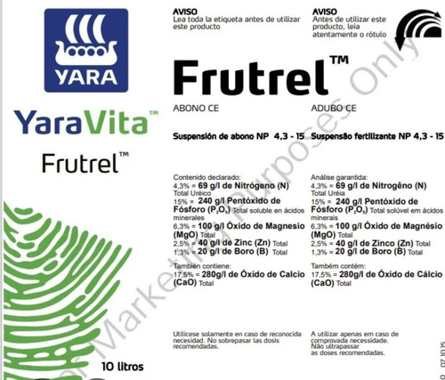 YaraVita Frutel Cuajado Y Llenado De Frutos X Litro | Agrosamario 6