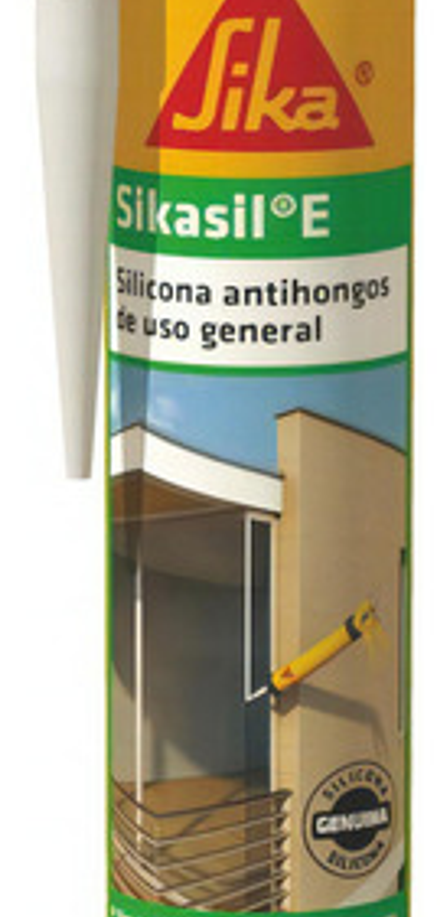 Sikasil E Silicona Antihongos Sello Juntas Vidrio Blanco 1