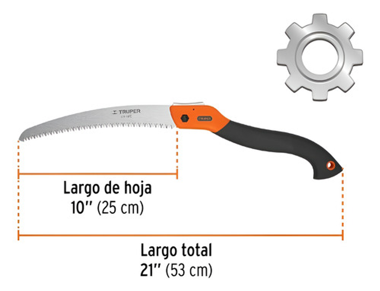 Serrucho Plegable De 10 Hoja Curva Herramienta Truper 100198 1