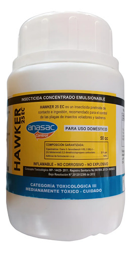 Cipermetrina 2.5 Hawker 50ml + Atomizador Fertox | Control de Plagas | Agrosamario 2