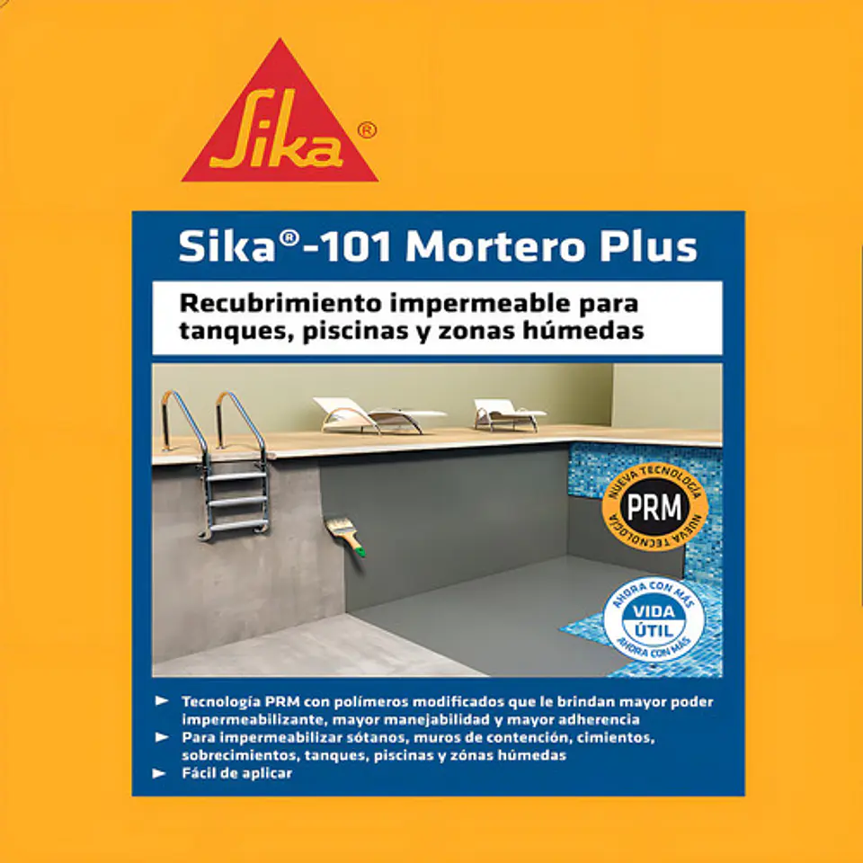 Sika-101 Mortero Plus Gris (Bulto x 25 Kg) - Impermeabilizante | Agrosamario 2