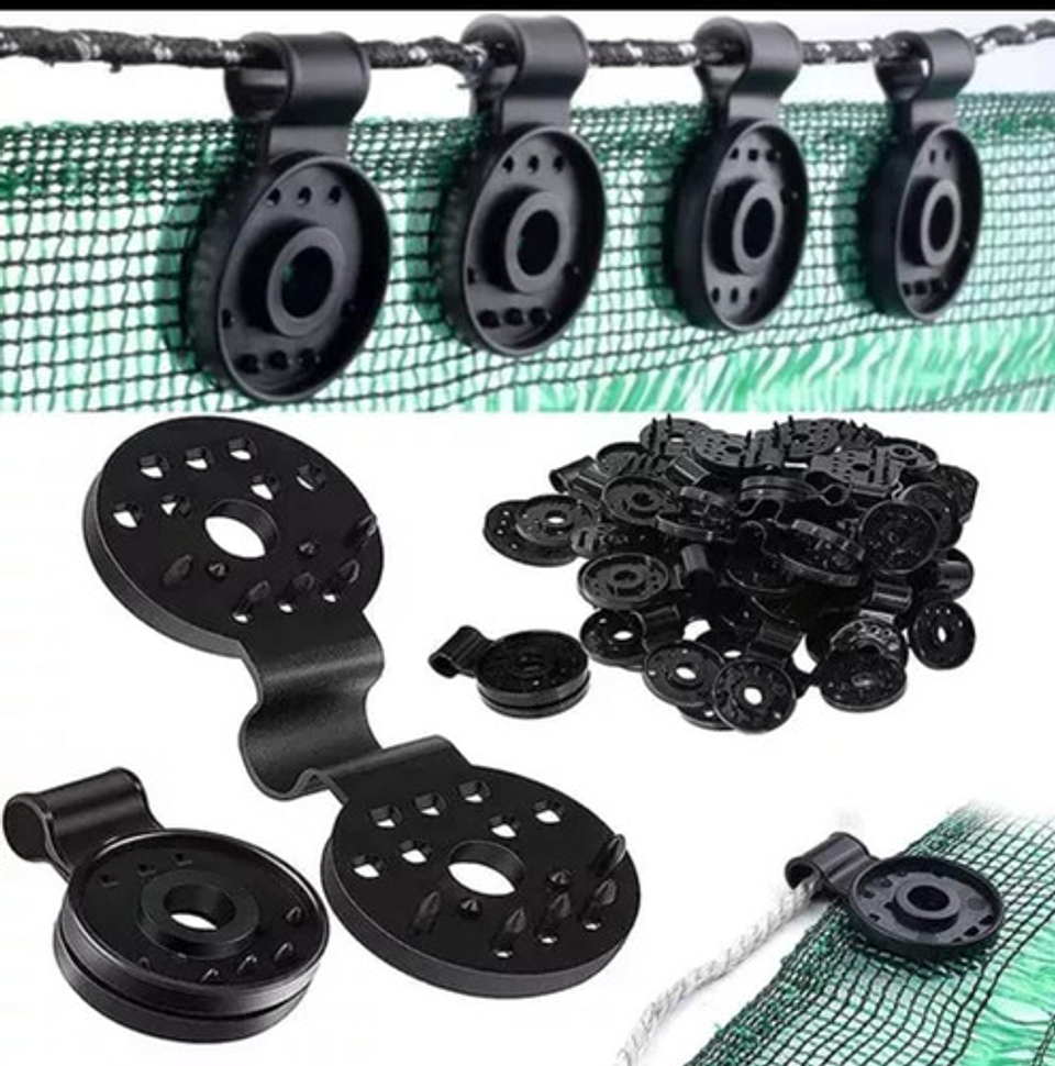 Ganchos Para Polisombra Policlik Broches Sujetador  X 50 U 6