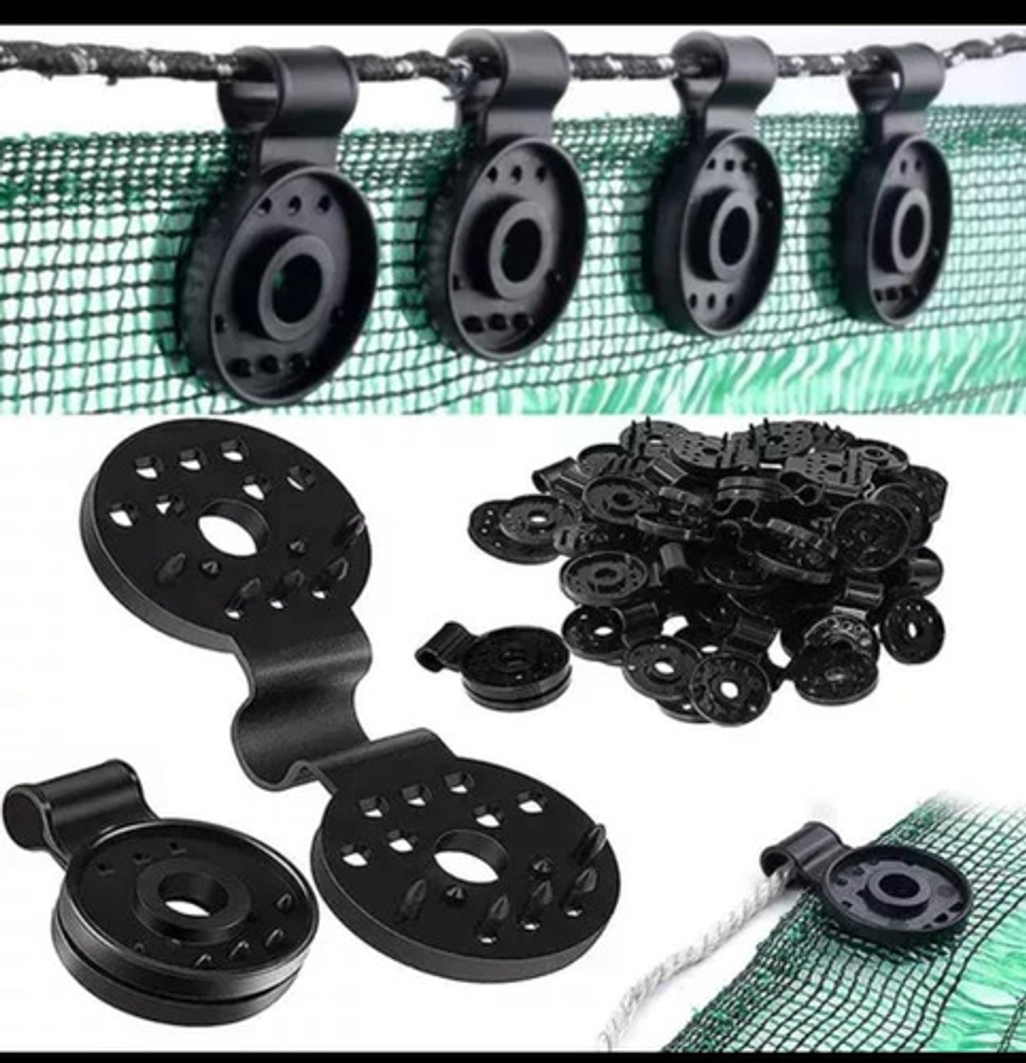 Ganchos Para Polisombra Policlik Broches Sujetador  X 50 U 7