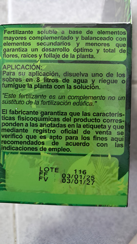 Fertilizante Follaje Forza Soluble 10 Sobres 2