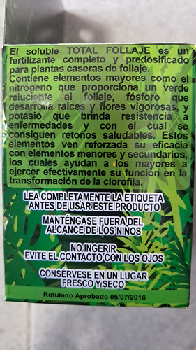 Fertilizante Follaje Forza Soluble 10 Sobres 3