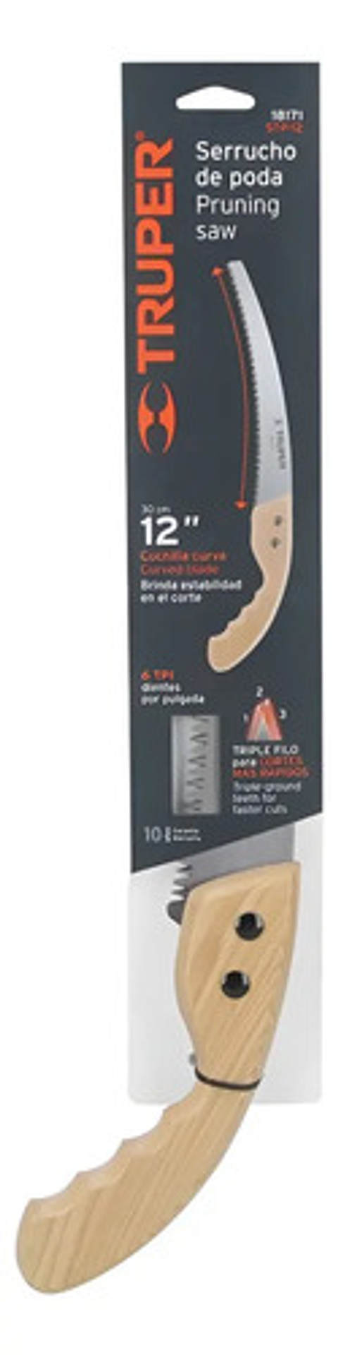 Serrucho Para Podar 12'' Mango De Madera Truper 18171