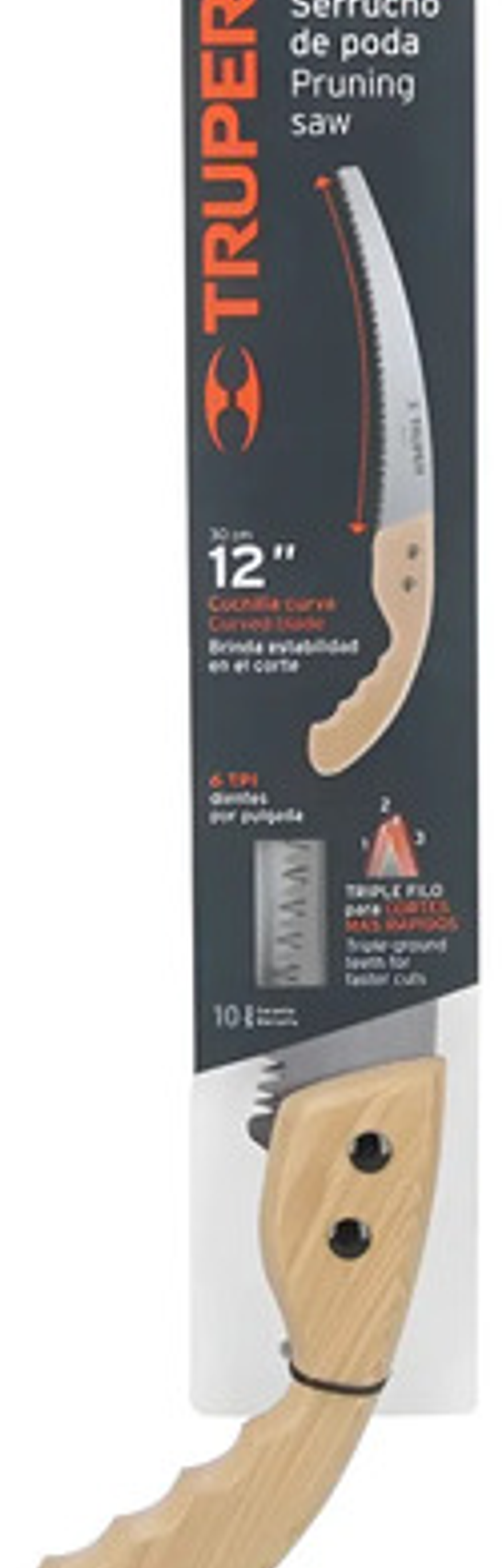 Serrucho Para Podar 12'' Mango De Madera Truper 18171 2
