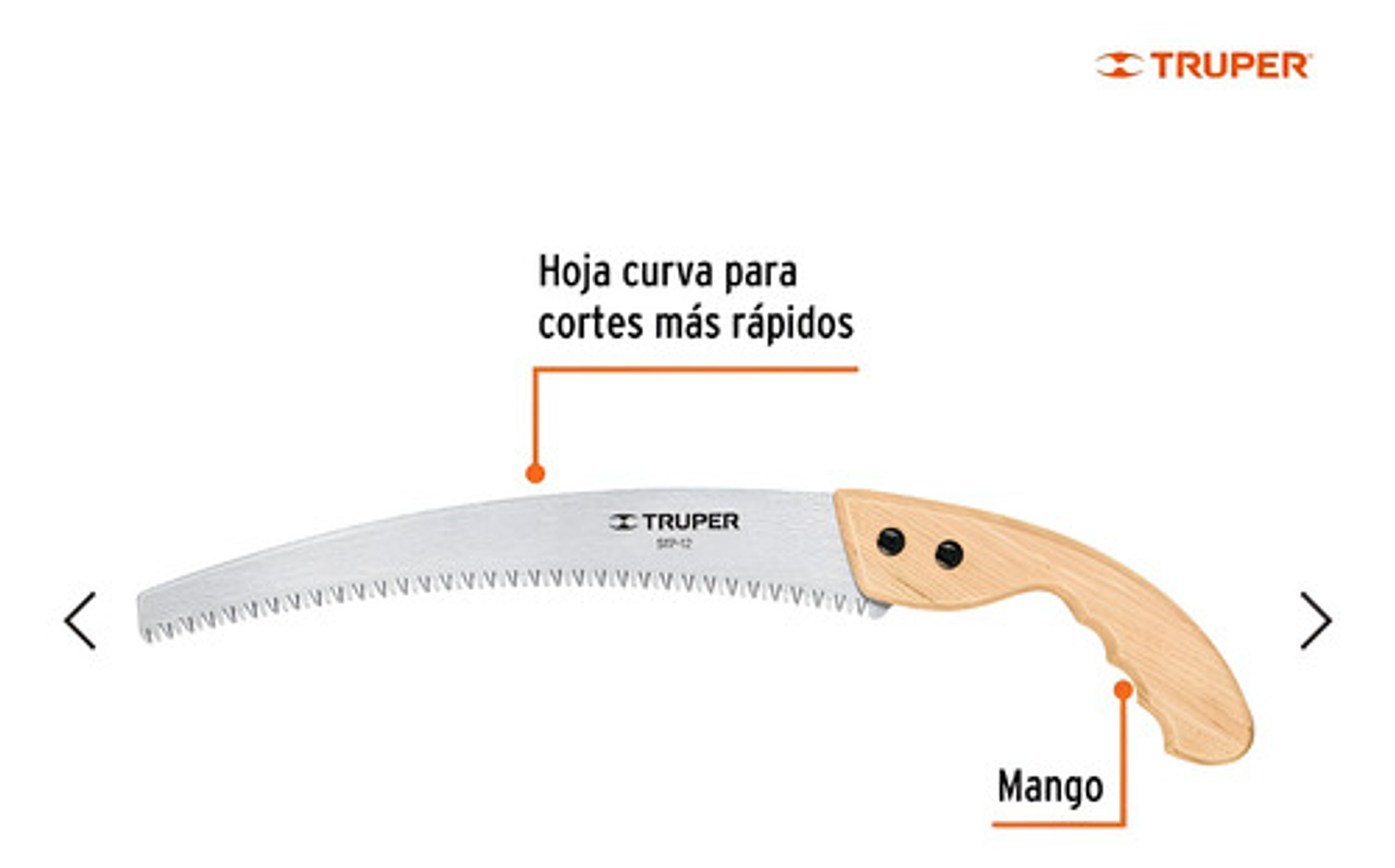Serrucho Para Podar 12'' Mango De Madera Truper 18171 6