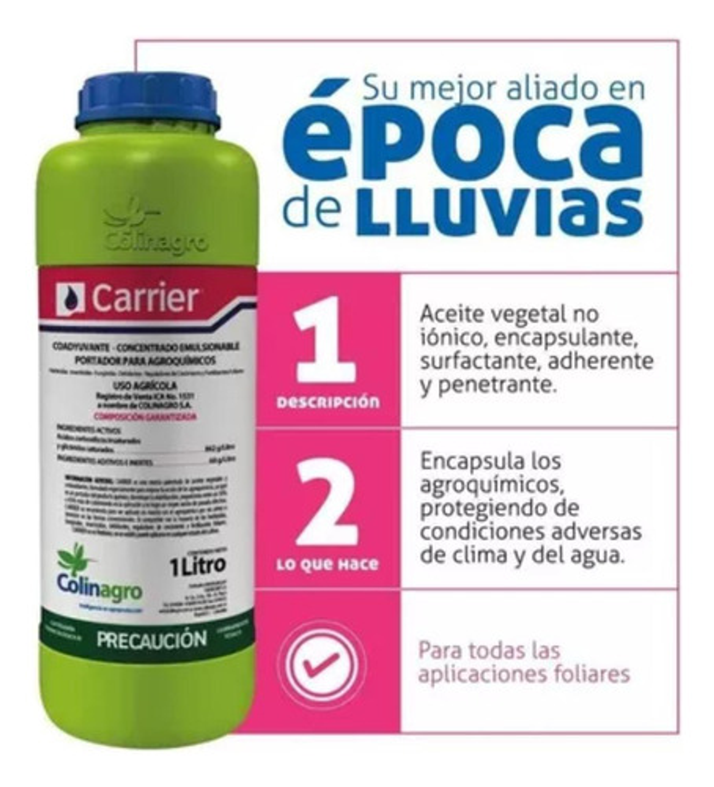 Coadyuvante Uso Agricola A Base De Aceite Carrier X Litro 3