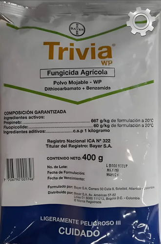 Trivia Bayer - Fungicida para Control de Hongos x 400g | Agrosamario 1