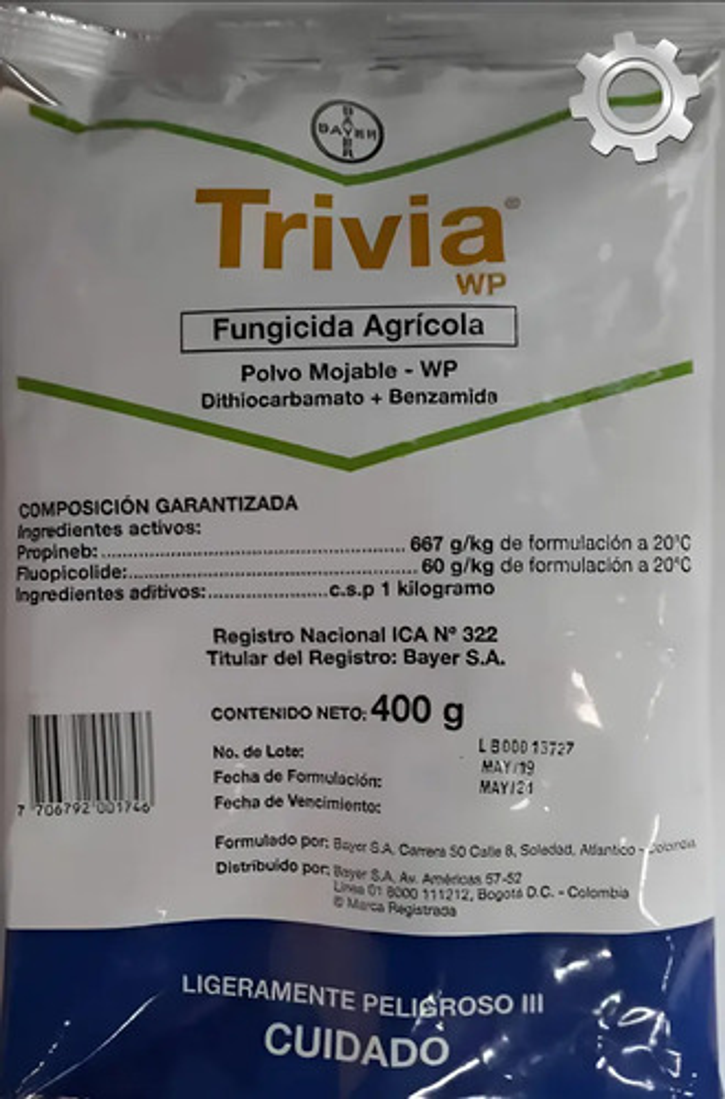 Trivia Bayer Control De Hongos En Cultivos  X 400gr 1