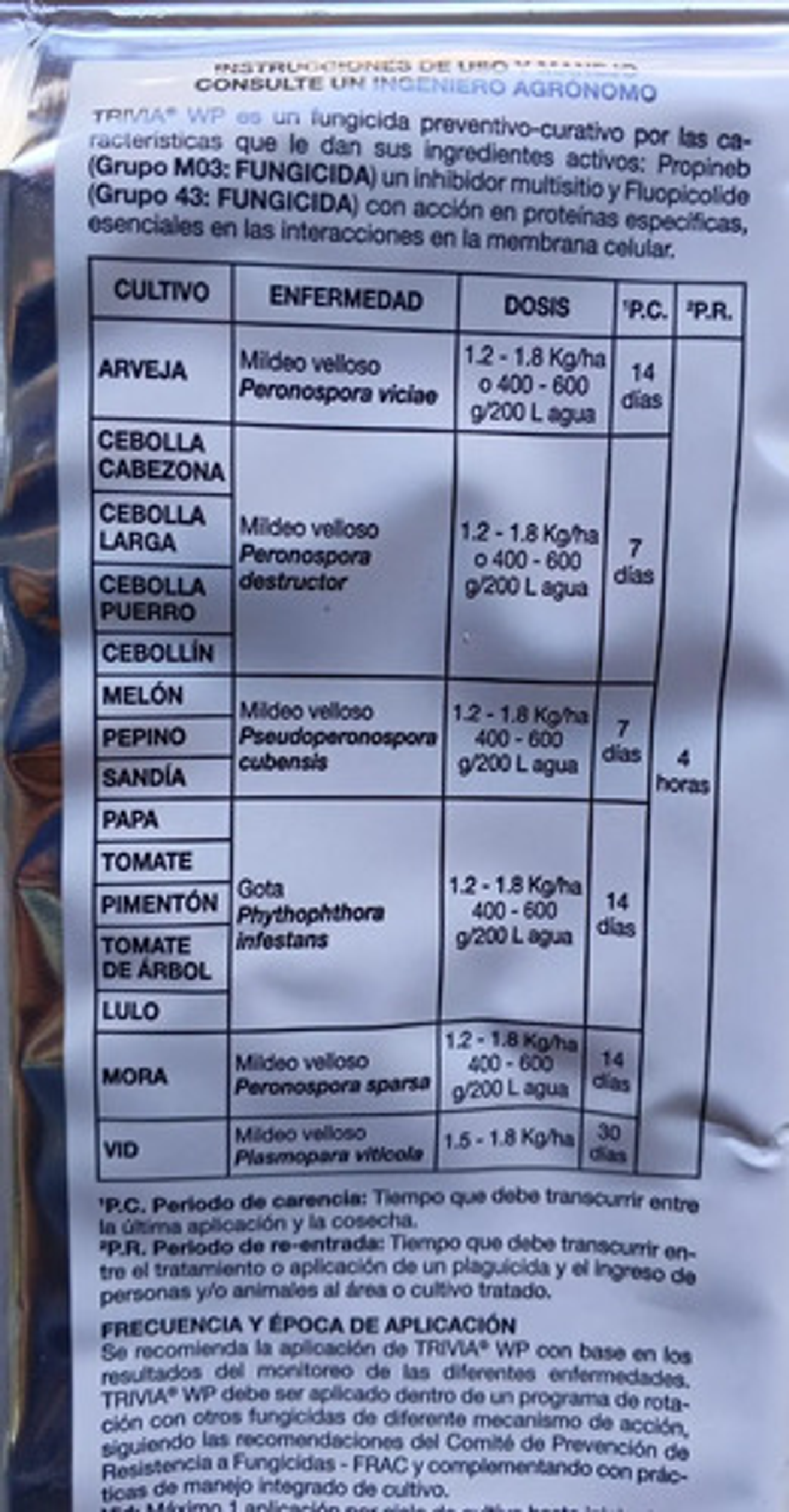 Trivia Bayer Control De Hongos En Cultivos  X 400gr 2