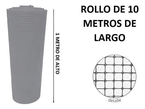Malla Reja Cuadrada Plastica 16x16mm X 10mt Largo/1mt Alto