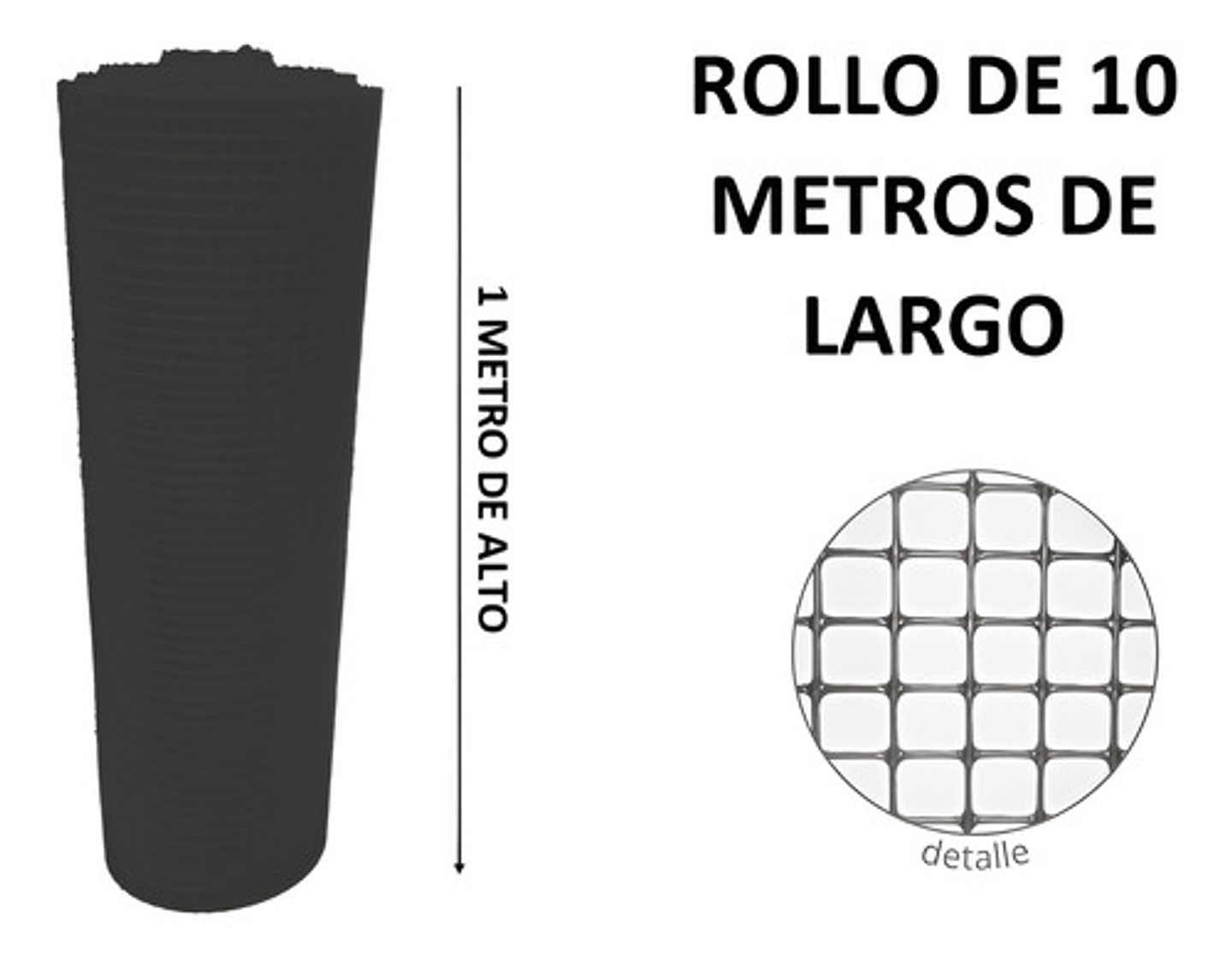 Malla Reja Cuadrada Plastica 16x16mm X 10mt Largo/1mt Alto 14