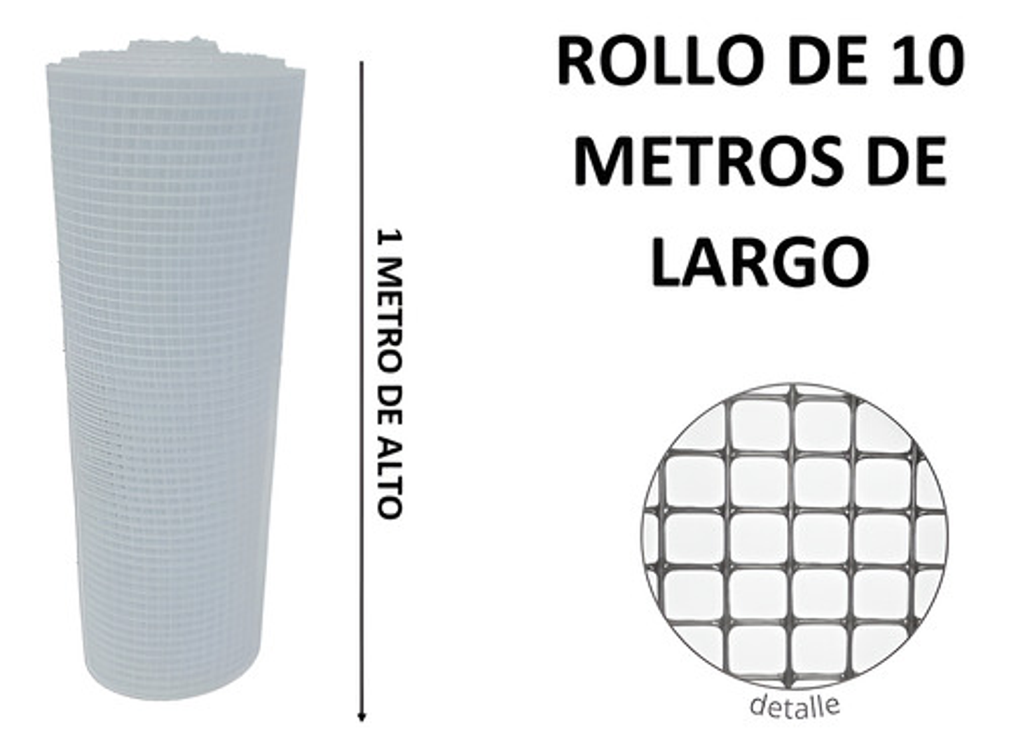 Malla Reja Cuadrada Plastica 16x16mm X 10mt Largo/1mt Alto 21