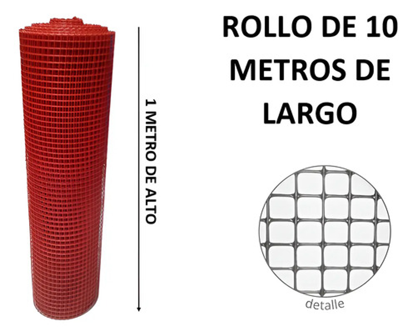 Malla Reja Cuadrada Plastica 16x16mm X 10mt Largo/1mt Alto 27