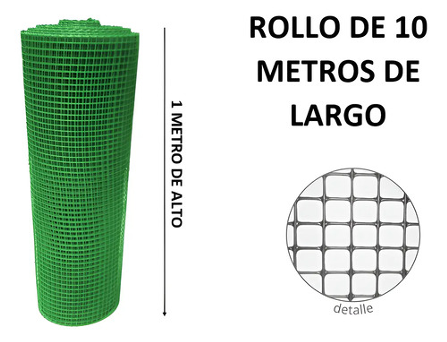 Malla Reja Cuadrada Plastica 16x16mm X 10mt Largo/1mt Alto 33