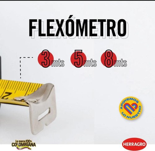 Flexometro 8 Metros Herragro 3