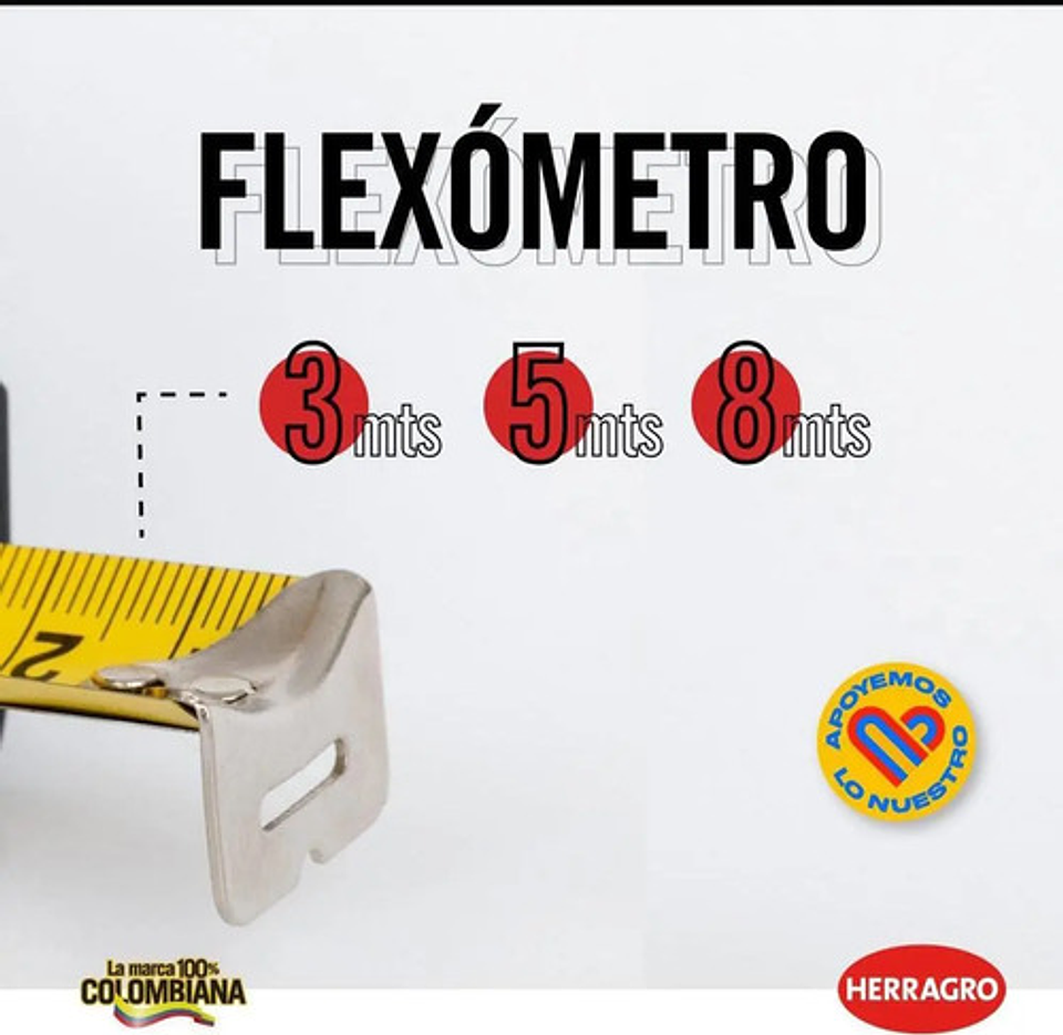 Flexometro 8 Metros Herragro 3