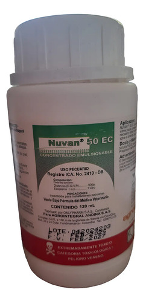 Nuvan 50 Control Insectos Y Acaros En Casas X 120cc