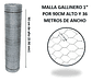 Malla Gallinero Galvanizada 0.9m X1 Pul 2.5 Cm X36 Mts Largo - Miniatura 1