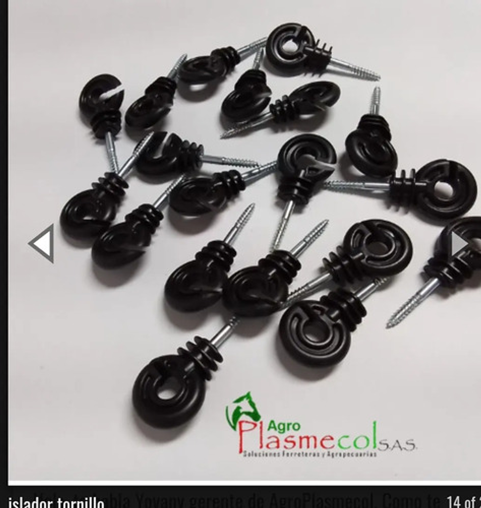 Aislador Tornillo Cerca Eléctrica X 100unidades 2