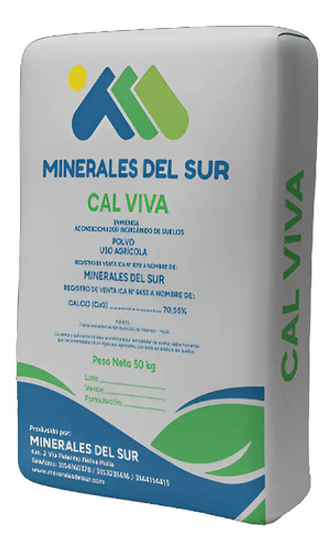 Cal Viva Oxido De Calcio - 50 Kg