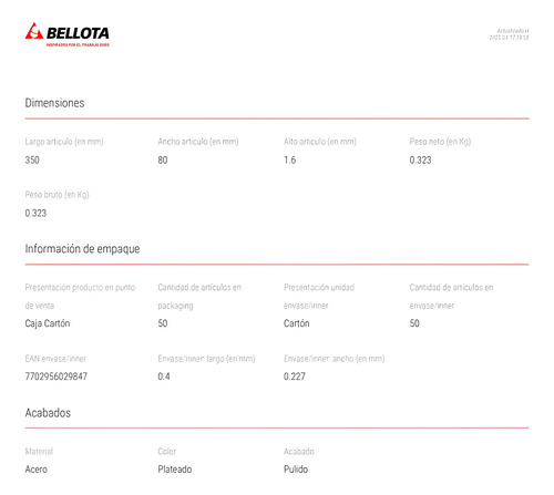 Cuchilla para Guadaña Bellota Calibre 16 (Ref. Delga) - 1 Pulgada | Agrosamario 4