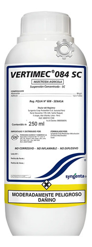 Vertimec  Control De Ácaros Y Minador X 250 Ml 1