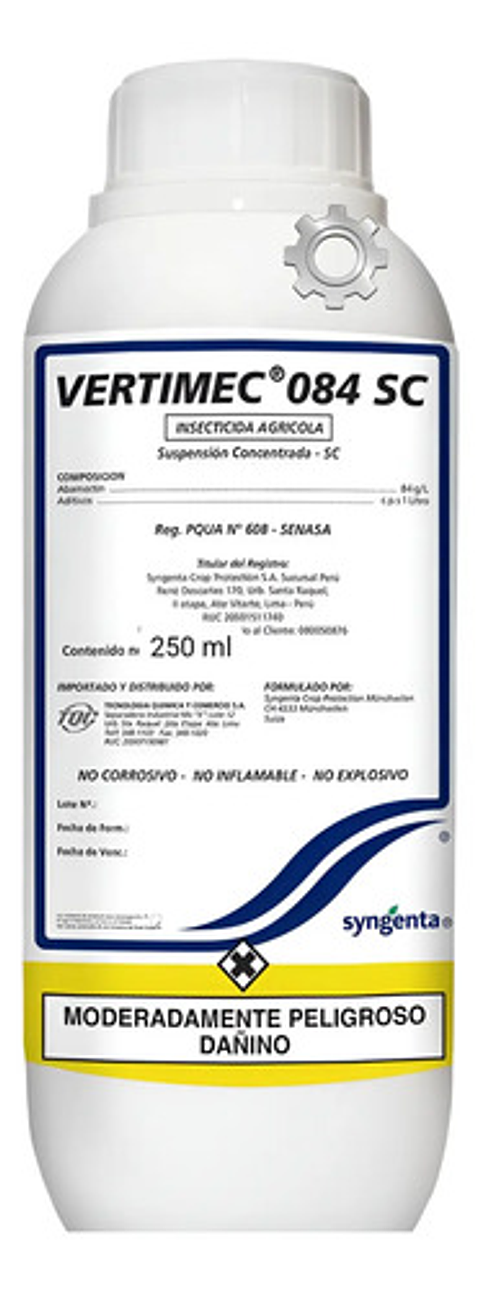 Vertimec  Control De Ácaros Y Minador X 250 Ml