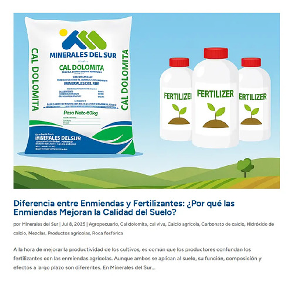 Cal Dolomita Minerales Del Sur Enmienda - 50 Kg 5