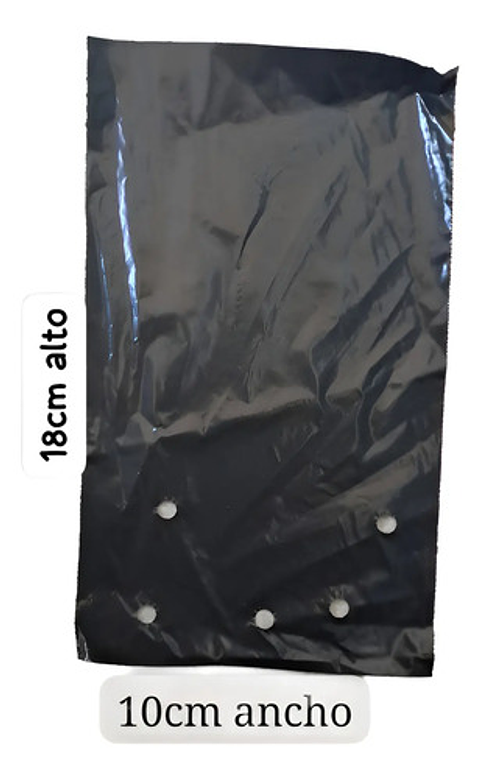 Bolsa Semillero Vivero 4x7pul(10cm Ancho X18cm Alto)1000un