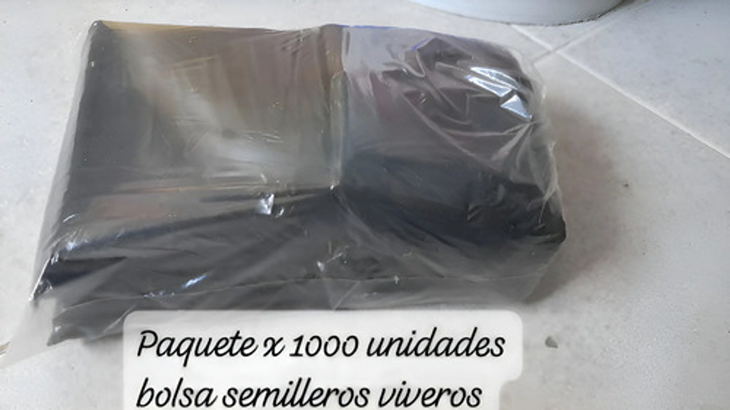 Bolsa Semillero Vivero 4x7pul(10cm Ancho X18cm Alto)1000un 2