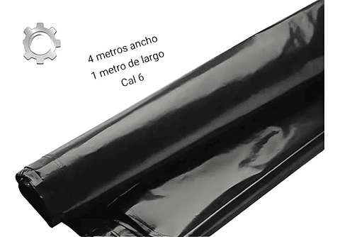 Plástico Negro 4 M Ancho X  1 Metro De Largo Cal 6