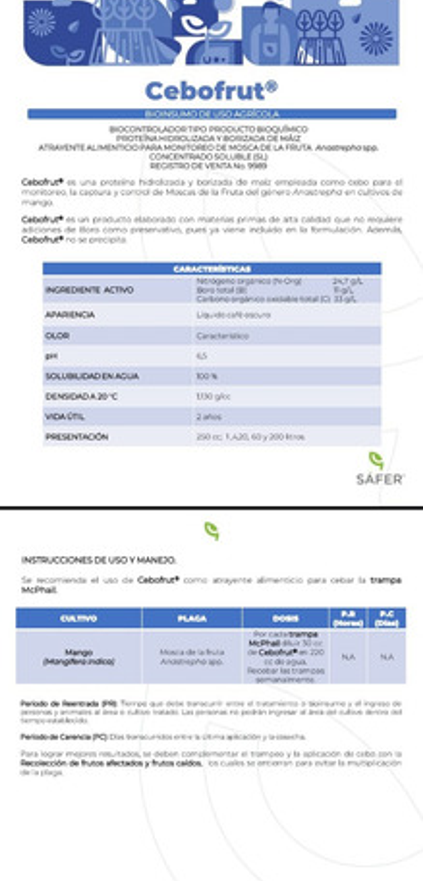 Cebofrut X  Proteína Hidrolizada Para Mosca X Litro 2