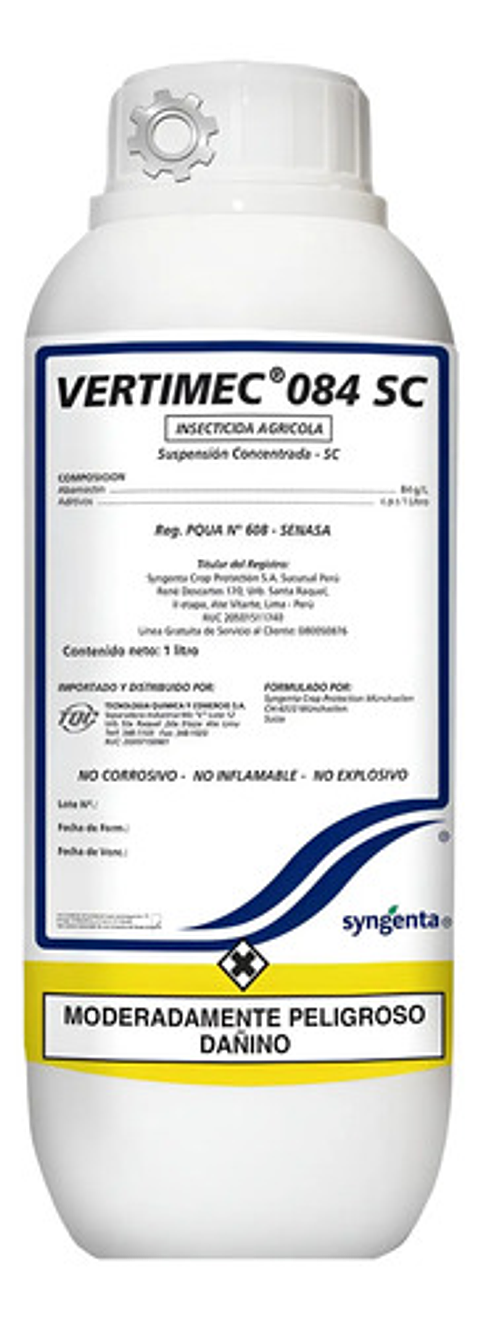 Vertimec  Control De Ácaros Y Minador X 1000 Ml