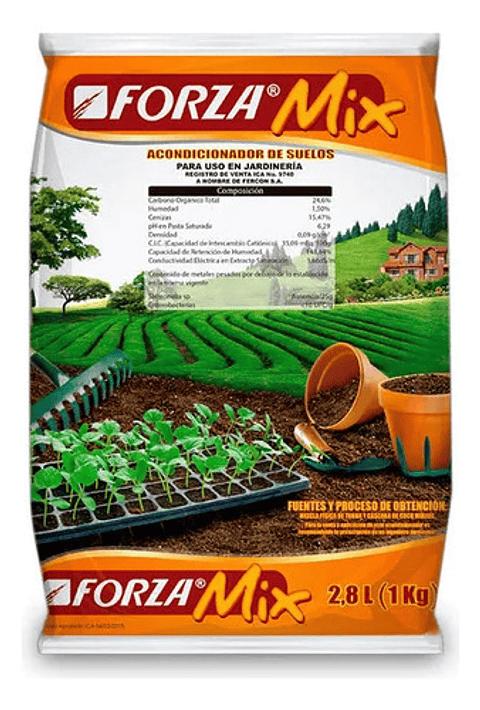 Sustrato Fercon 1kg Forza Mix Cultivo Plantas Turba