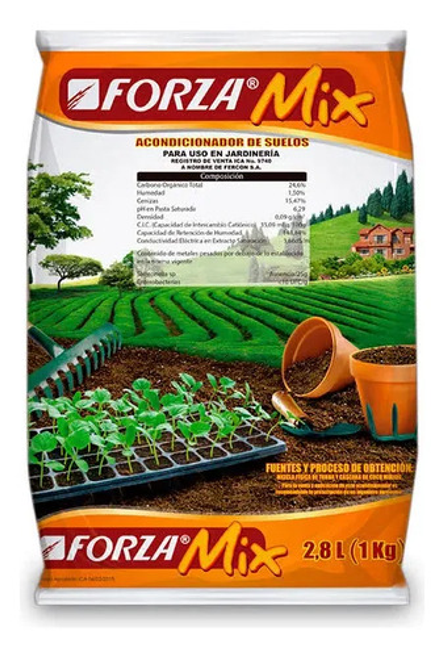 Sustrato Fercon 1kg Forza Mix Cultivo Plantas Turba 2