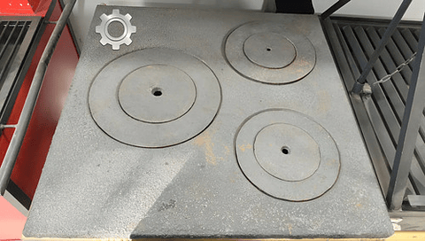 Plancha  Estufa De Leña Reforzada 57cm X 57cm