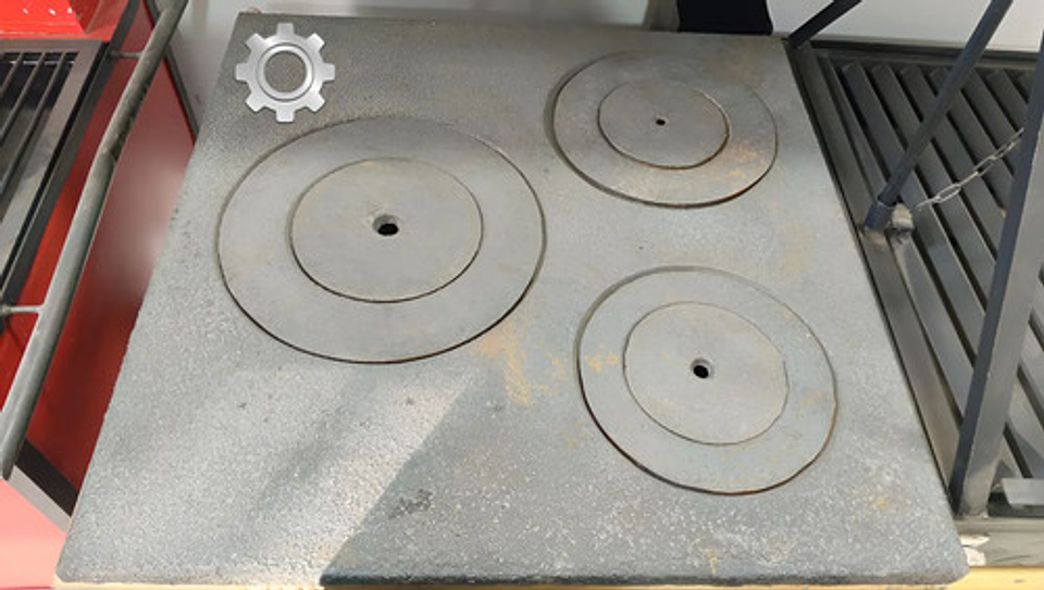 Plancha  Estufa De Leña Reforzada 57cm X 57cm 2