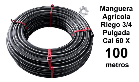 Manguera Agricola Riego 3/4pulgadas Cal 60 X 100 Mtrs