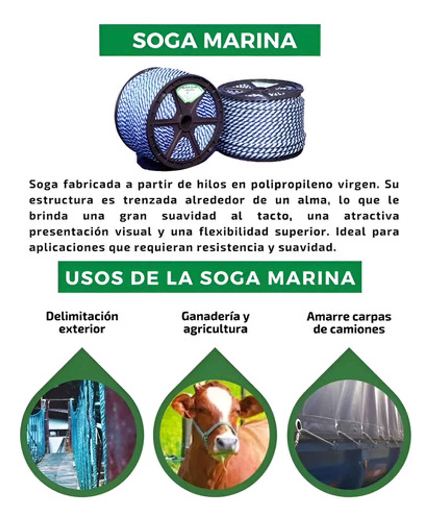 Soga Cuerda Marina 8 Mm 5/16  X 30 Metros   Ciplas 7