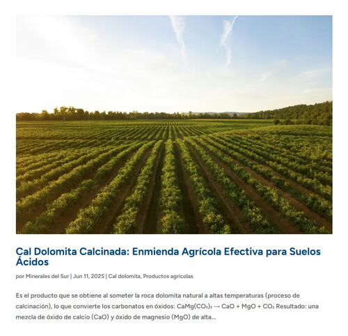 Cal Dolomita  X 50  Kilos 9