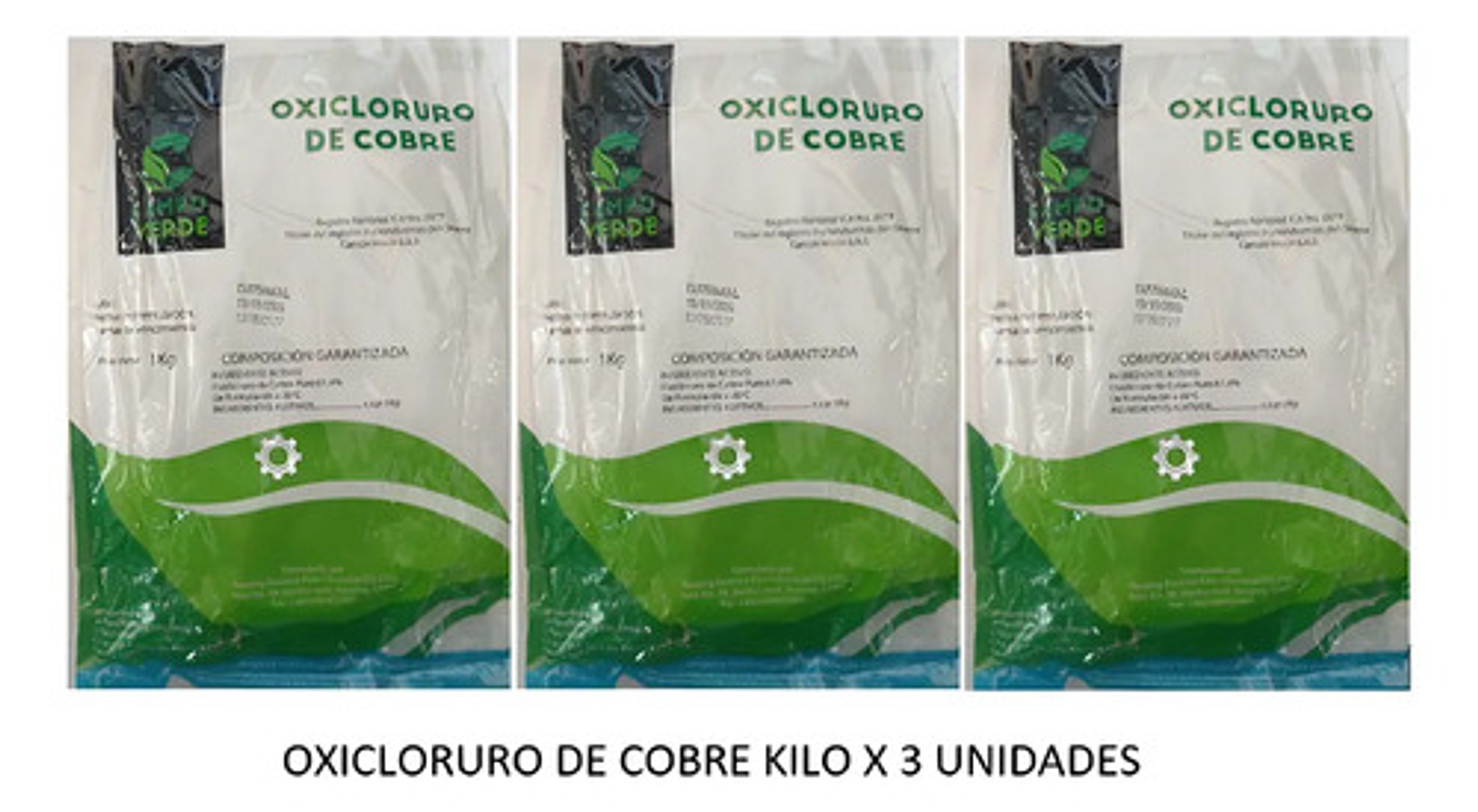 Oxicloruro De Cobre Para  Cultivos  X  Kg  X 3 Unidades 1