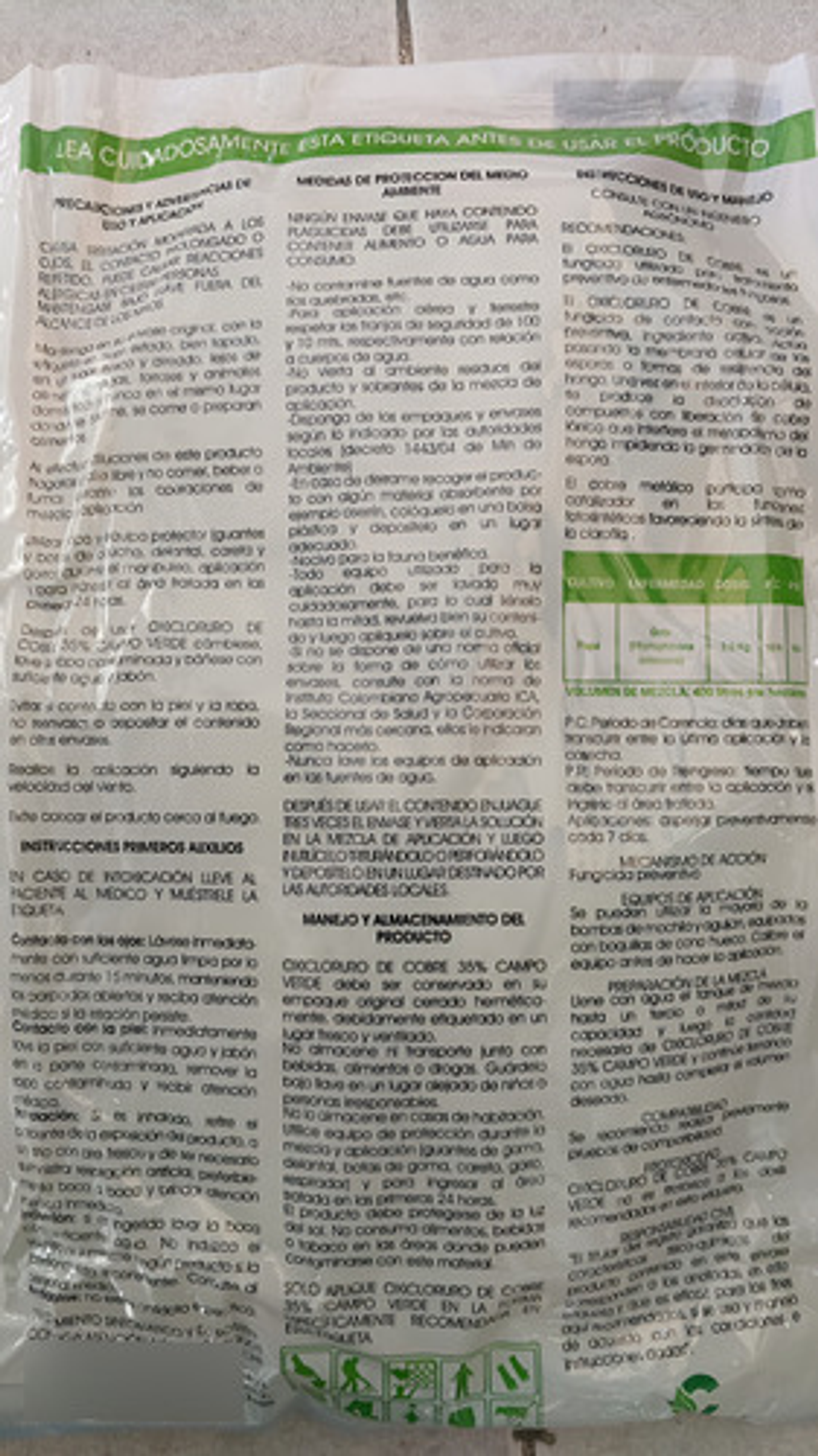 Oxicloruro De Cobre Para  Cultivos  X  Kg  X 3 Unidades 6