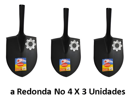 Pala Punta Redonda No. 2 Herragro X 3 Unidades 2