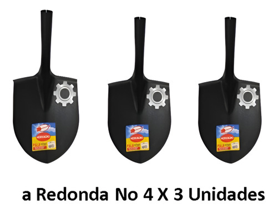 Pala Punta Redonda No. 2 Herragro X 3 Unidades 2