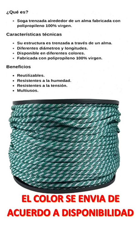 Cuerda Marina 13 Mm 1/2 (rollo 100m)  Ciplas